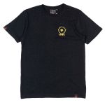 Golden Lion Embroidered T-Shirt - Premium Weight - Black - Mens