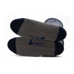 THTC Socks - Mens - Grey Marl/Navy