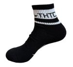 THTC Ankle Socks - Mens - Black with White Stripes